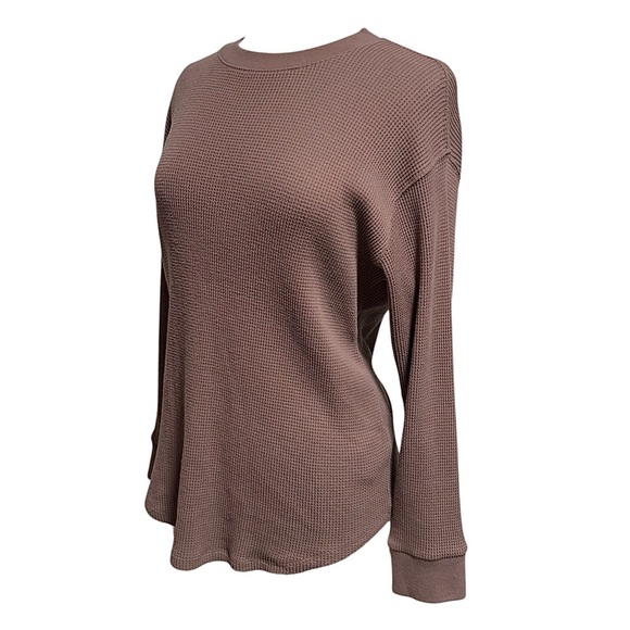 Abercrombie & Fitch Soft AF Cozy Boyfriend Waffle Knit Long Sleeve Size Small - Picture 1 of 10